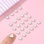 S925 Sterling Silver Heart Initial Necklace - White Gold 14K Gold Plated Silver Heart Initial Necklace for Women Girls Kids, Dainty Letter Tiny Alphabet Initial Necklace for Women Teens Girls Child