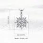LOVEON Snowflake Necklace for Women Sterling Silver Pendant with Cubic Zirconia Christmas Birthday Gifts Jewelry for Girls Friend Her, 18 Inches LOVEON Snowflake Necklace for Women Sterling Silver Pendant with Cubic Zirconia Christmas Birthday Gifts Jewelry for Girls Friend Her, 18 Inches