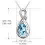 AOBOCO Sterling Silver Infinity Teardrop Necklace Embellished with Crystals from Austria, Classic Christmas Anniversary Birthday Wedding Gifts Ideas for Her, Fine Jewelry Gifts for Women AOBOCO Sterling Silver Infinity Teardrop Necklace Embellished with Crystals from Austria, Classic Christmas Anniversary Birthday Wedding Gifts Ideas for Her, Fine Jewelry Gifts for Women