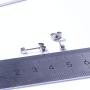 TGNEL Titanium 2mm Square Cubic Zirconia CZ Tiny Stud Earrings for Girl