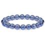 Natural Aqua Blue Clear Quartz Gemstone 10mm Round Beads Stretch Bracelet 7 Inch