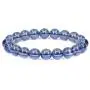 Natural Aqua Blue Clear Quartz Gemstone 10mm Round Beads Stretch Bracelet 7 Inch