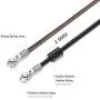 FIBO STEEL 2 Pcs 2.5MM Leather Chain Necklace for Men Women Braided Necklace Chain,16-30 inches FIBO STEEL 2 Pcs 2.5MM Leather Chain Necklace for Men Women Braided Necklace Chain,16-30 inches