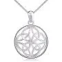 925 Sterling Silver Good Luck Irish Celtic Knot Round Pendant Necklaces for Women Girls, Box Chain 18'' 925 Sterling Silver Good Luck Irish Celtic Knot Round Pendant Necklaces for Women Girls, Box Chain 18''