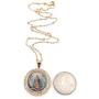 Virgin Caridad del Cobre Pendant Necklace 18K Gold Plated Chain ''18 Inches'' Length Religious Jewelry