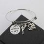 FUSTMW Cheer Charm Bracelet Cheerleading Gifts Believe in Yourself and You Will Be Unstoppable Bangle Bracelet Cheer Jewelry for Cheerleaders Cheer Coaches or Team