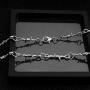 Gothic Alloy Wire Necklace Jewelry for Men Women Barbed Wire Silver Thick Punk Necklace