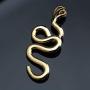 GUCY Hip Hop Jewelry Iced Out Gold Dainty Coral Snake Small Serpent Pendant Chain Necklace