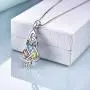 YFN Irish Celtic Knot Pendant Necklace Sterling Silver with Colorful Created Birthstone CZ Jewelry 18'' for Women YFN Irish Celtic Knot Pendant Necklace Sterling Silver with Colorful Created Birthstone CZ Jewelry 18'' for Women