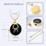 zeqingjw Eye of The Sun Cremation Jewelry Urn Necklace for Ashes Keepsake Urn Pendant for Loved One Memorial Ashes Jewelry for Ashes