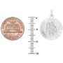 Ritastephens Italian Sterling Silver or Gold Tone Round Saint St Christopher Medal Charm Pendant Necklace (Varying Sizes)