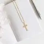 Meeshine Cross Pendant Necklace, Stainless Steel Cross Necklace Engraved with Lords Prayer for Men Women, 23 Chain Highly Polished Pendant for Christmas Birthday Baptism Family Friends
