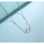 FANCIME Sterling Silver Evil Eye Necklace Evil Eye Bracelet Cubic Zirconia Simulated Diamond Pendant Necklace Yom Kippur Gifts Danity Fine Jewelry for Women Girls