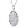 Personalized Engrave Vintage Style Embossed Sunflower Photo Oval Lockets For Women Hold Picture Sterling Silver Necklace