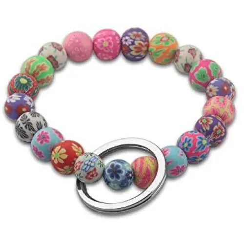 WUSUANED Wrist Keychain Bracelet Multicolor Bracelet Elastic Functional Jewelry Gift for Women WUSUANED Wrist Keychain Bracelet Multicolor Bracelet Elastic Functional Jewelry Gift for Women