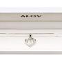 ALOV Jewelry Sterling Silver Initial Letter Alphabet Love Heart Cubic Zirconia Pendant Necklace