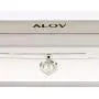 ALOV Jewelry Sterling Silver Initial Letter Alphabet Love Heart Cubic Zirconia Pendant Necklace