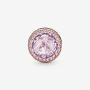 Sparkling Lavender Charm with Rose Gold-plated
