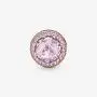 Sparkling Lavender Charm with Rose Gold-plated