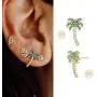 MYEARS Women CZ Stud Earrings Gold Diamond Palm Tree Pineapple Lock Safety Pin Cross Cubic Zirconia Inlay Pave 14K Gold Filled Tiny Boho Beach Simple Delicate Handmade Hypoallergenic Jewelry Gift MYEARS Women CZ Stud Earrings Gold Diamond Palm Tree Pineapple Lock Safety Pin Cross Cubic Zirconia Inlay Pave 14K Gold Filled Tiny Boho Beach Simple Delicate Handmade Hypoallergenic Jewelry Gift
