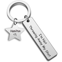 G-Ahora Hamilton Quote Keychain Im Not Throwing Away My Shot Broadway Musical Hamilton Bracelets Inspired Lyrics Jewelry for Her