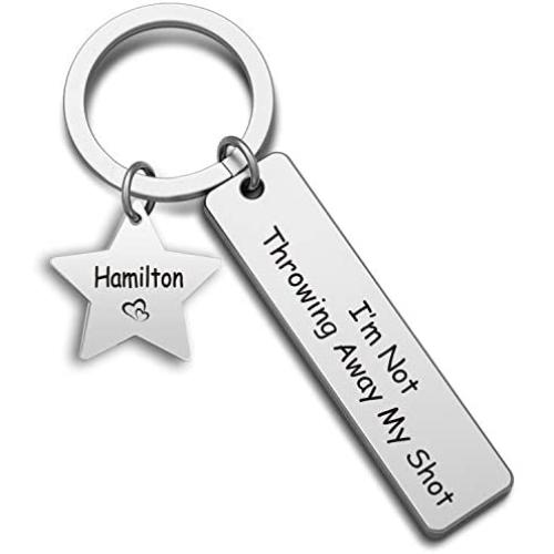 G-Ahora Hamilton Quote Keychain Im Not Throwing Away My Shot Broadway Musical Hamilton Bracelets Inspired Lyrics Jewelry for Her