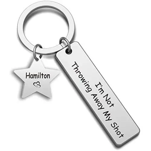 G-Ahora Hamilton Quote Keychain Im Not Throwing Away My Shot Broadway Musical Hamilton Bracelets Inspired Lyrics Jewelry for Her