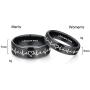 Global Jewelry Heartbeat Rings for Couples I Love You More I Love You Most Matching Promise Rings Wedding Bands Sets for Him and Her with Box Titanium Stainless Steel Comfort Fit