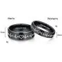 Global Jewelry Heartbeat Rings for Couples I Love You More I Love You Most Matching Promise Rings Wedding Bands Sets for Him and Her with Box Titanium Stainless Steel Comfort Fit