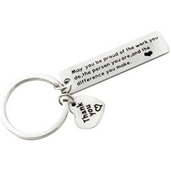 Hibetek Mentor Appreciation Gifts Jewelry Thank You Gift You Make a Difference Keychain for Volunteer Appreciation,Coach Mentor Gift,Employee Gift,Social Worker Gifts