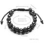 Top Plaza Men Women 8mm Lava Rock Stone Aromatherapy Essential Oil Diffuser Bracelet Braided Rope Natural Stone Yoga Beads Bracelets