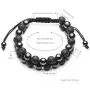 Top Plaza Men Women 8mm Lava Rock Stone Aromatherapy Essential Oil Diffuser Bracelet Braided Rope Natural Stone Yoga Beads Bracelets