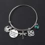 BLEOUK Outlander Gift Sasenach Inspired Jewelry Gift She Believed She Could So She Did Outlander Scottish Thistle Dragonfly Charm Bracelet