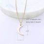 NECOCY 14K Gold Plated Dainty Star Moon Pendant Necklace Simple Half Moon Necklace Handmade Jewelry for Women