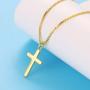 Sllaiss 925 Sterling Silver Tiny Cross Pendant Necklace for Women Men Simple Cross Necklace Box Chain 16 Dainty Jewelry Gift