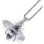 Iced Out Full Cubic Zircon Animal Bee Pendant Necklace Gold Silver Color Charm Hip Hop Jewelry Gifts for Men Women
