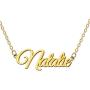 KissYan Custom Name Necklace Personalized, 18K Gold Plated Nameplate Necklace for Women Girls Gift for Mom