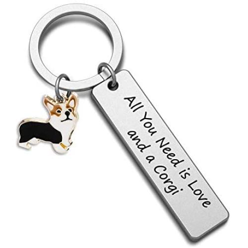 G-Ahora Corgi Lover Keychain All You Need is Love and a Corgi Funny Corgi Jewelry Gift for Dog Lover(Corgi KR)