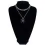 yiwushidaili Vintage Gothic Spider Earrings Necklace Set Punk Style Black Spider Insect Animal Chain Pendant Necklace Dangle Earrings Halloween Party Spider Jewelry for Men Women
