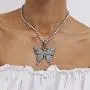 Gangel Butterfly Silver Glittering Necklace Butterfly Totem Pendant Exquisite Choker Tennis Chain Fashion Jewelry for Prom Party Ball Dating for Women and Girls Gangel Butterfly Silver Glittering Necklace Butterfly Totem Pendant Exquisite Choker Tennis Chain Fashion Jewelry for Prom Party Ball Dating for Women and Girls