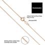 Kooljewelry Rose Gold Over Silver 1.2 mm Round Cable Chain Necklace (16, 18, 20, 22, 24 or 30 inch)