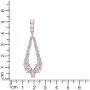 Izaara 925 Sterling Silver White Round CZ Pear Dangle Earrings for Women and Girls
