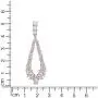 Izaara 925 Sterling Silver White Round CZ Pear Dangle Earrings for Women and Girls