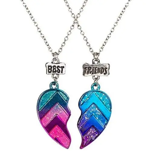 Best Friends Half Heart Pendant Necklace for Children, Kids Best Friend Jewelry,Friendship Gift Girls BFF Necklaces-Love Best Friends Half Heart Pendant Necklace for Children, Kids Best Friend Jewelry,Friendship Gift Girls BFF Necklaces-Love