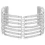 Steve Madden Rhinestone Curb Chain Wide Bracelet for Women Steve Madden Rhinestone Curb Chain Wide Bracelet for Women