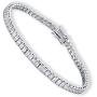 SHKA 925 Sterling Silver Square Cut Tennis Bracelet 18K Women’s Bracelet CZ Bracelets with Sparking Cubic Zirconia