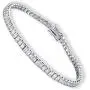 SHKA 925 Sterling Silver Square Cut Tennis Bracelet 18K Women’s Bracelet CZ Bracelets with Sparking Cubic Zirconia