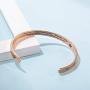 Stainless Steel Cuff Bracelet Message Engraved Crown for Daughter Bangle Gift Jewelry