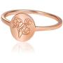 YeGieonr Handmade Flower Signet Ring -18K Gold Ring-Minimalistic Statement Ring with Botanical Engraved- Delicate Personalized Jewelry Gift for Women/Girls