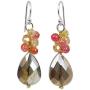 NOVICA Quartz Silver Plated Beaded Hook Earrings Spring Garden